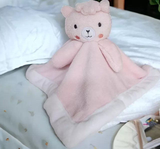 Baby Bear Pink Plush Soft Comforter Blankie Snuggle Toy Little Haven Ex cond