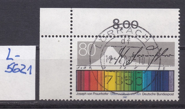 BRD - Mi 1313 - EST Ersttag -  Vollstempel Lörrach - Eckrand - Ecke 1 - L5621