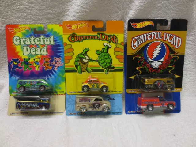 Grateful Dead Full Set 6 Cars Real Riders Hot Wheels T1 & Others Pop Culture