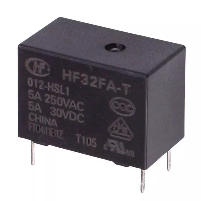 12V Subminiature PCB Power Relay 5A SPCO HF32 HongFa