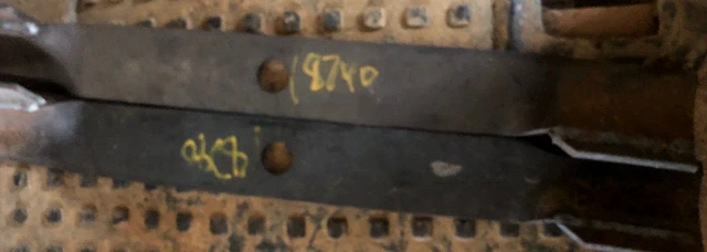 1 set 18740 Woods Mower Blade  With high lift on blades old inventory
