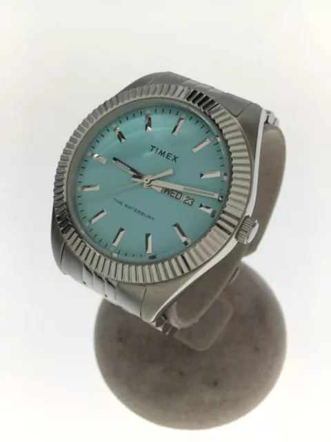 TIMEX Waterbury Legacy sky blue TW2V18200 Quartz analog watch very good F/S 2