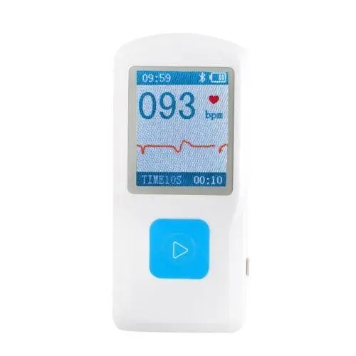 Portable Handheld ECG Machine w/ Bluetooth  USB - Heartbeat Monitor for Home