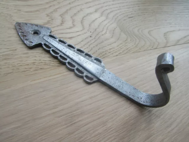 PACK OF 2 STONEHENGE hand forged blacksmith rustic iron hanging hook peg hanger