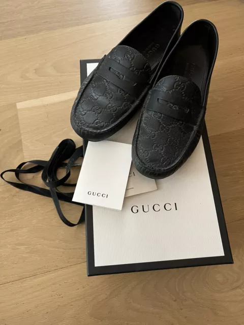 Gucci Signature Driver Leather Shoes