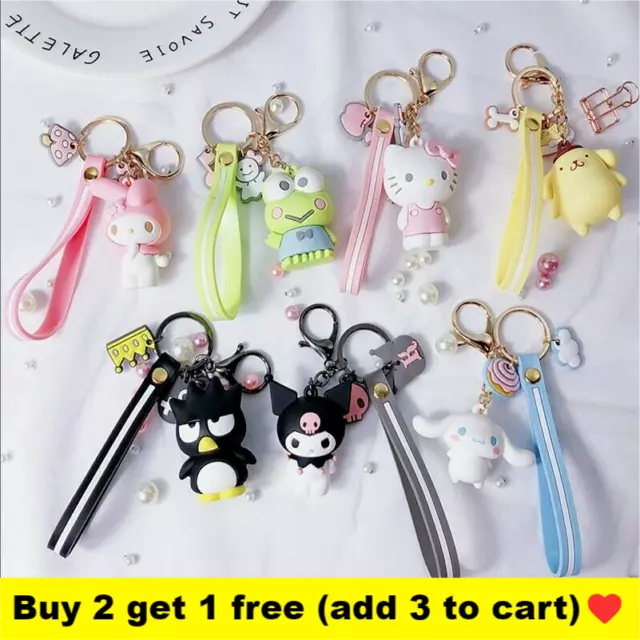 Sanrio Cute Cartoon Character KeyChain Kuromi Melody Hello Kitty Bag Pendant