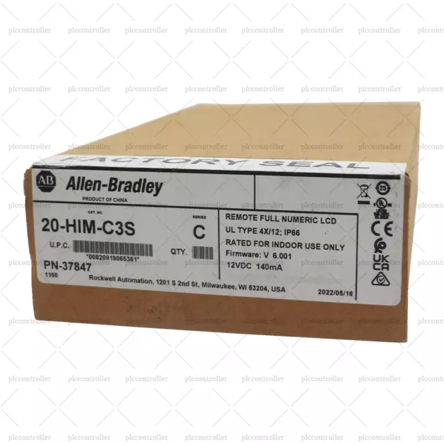 New Allen Bradley 20-HIM-C3S PowerFlex Remote Full Numeric LCD HIM