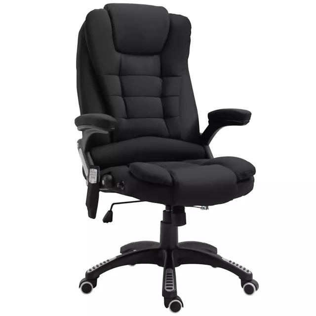 Vinsetto Office Chair w/ Heating Massage Points Relaxing Black, Refurbished