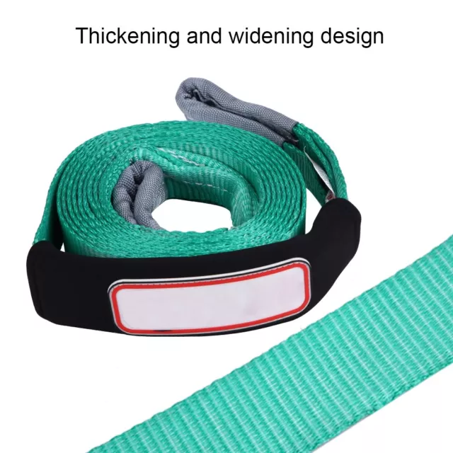 5m/16.4ft 5Tons Car Towing Rope Strap Tow Cable With Hooks Emergency Heavy Duty 3