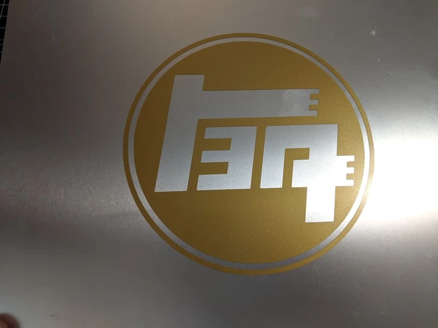 2 pack Toyota TEQ Logo Vinyl Decal Sticker Gloss Gold Metallic 3.5"