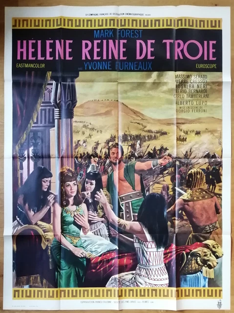 HELENE REINE DE TROIE peplum affiche cinema originale 160x120 '64 mascii