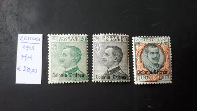 Colonie Italiane Eritrea   1925 Serie  Mh