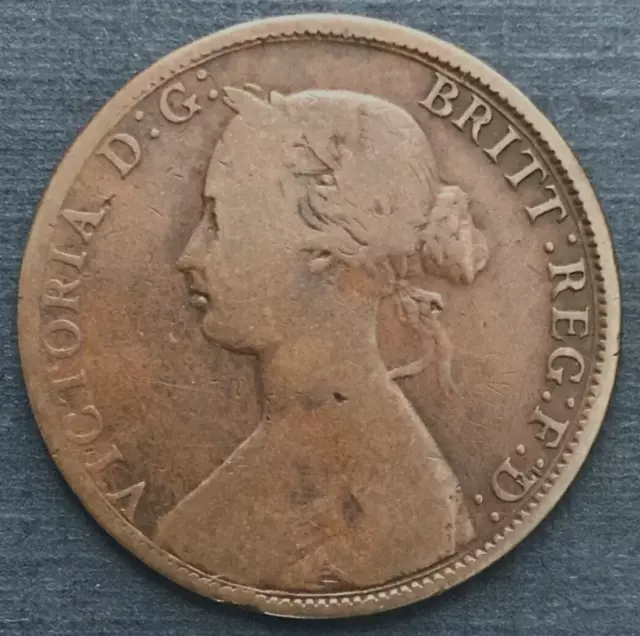 Canada, 1861 Nova Scotia One Cent Large Cent VictoriaLarge Rosebud (short 6)