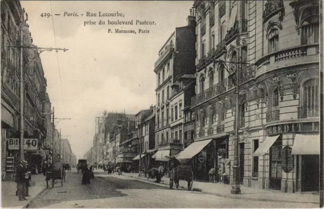 CPA PARIS 15e - Rue Lecourbe, prise du boulevard Pasteur (156653)