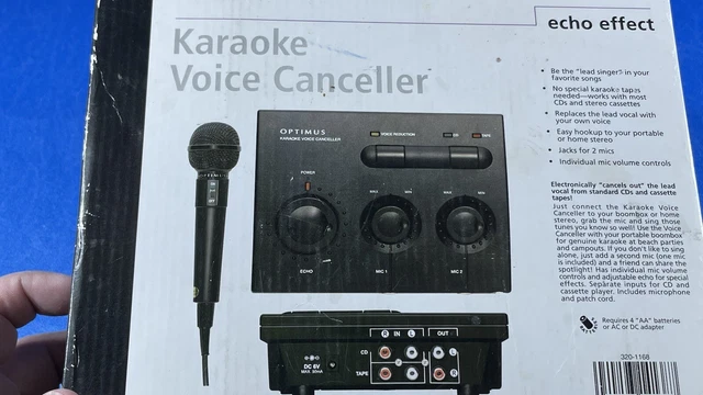 Optimus Karaoke Voice Canceller Number 32-1168 New w/ Box, Mic, Manual, & Cables