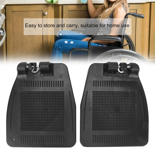 1 par de patas para silla de ruedas 19x16 cm reposapiés grueso plástico antideslizante ABS
