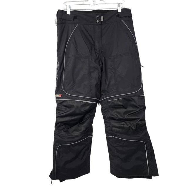 Ski-Doo Bib Pants Mens Size Large BRP Black Snowmobile Insulated Padded Snow