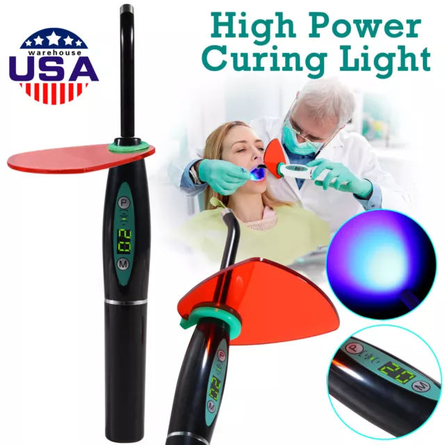 Dental Cordless LED Cure Curing Light Lamp 2000mw 5W Tool Resin Cure Black