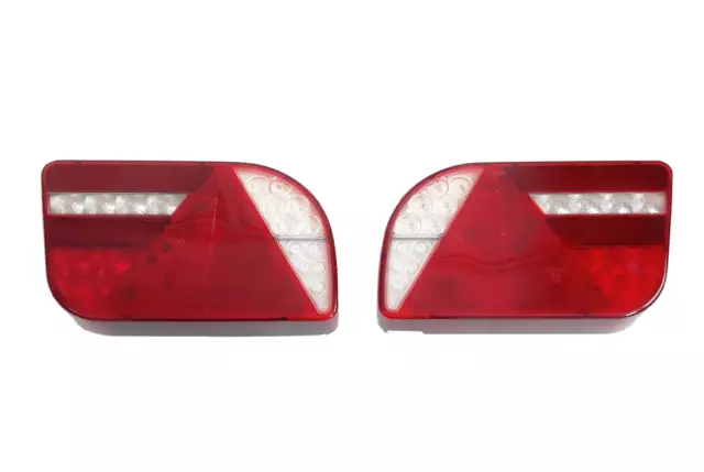 Set Mit 2 Glo Trac LED Hinten Kombination Leuchten Reflektor für Lkw Anhänger