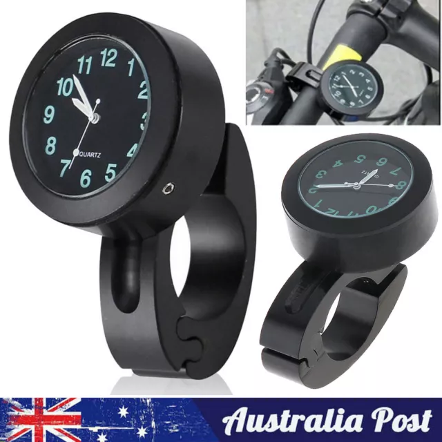 Motorcycle Universal 22-25mm Handlebar Handle Bar Mount Clock Watch Waterproof