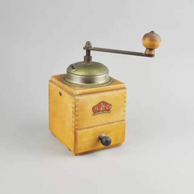 BOC - BC - Antiguo Molino de Café - Madera - Vintage Coffee Molinillo