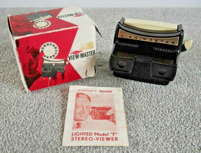 VINTAGE VIEWMASTER MODEL F LIGHTED STEREO VIEWER 1950's BOXED WITH ...