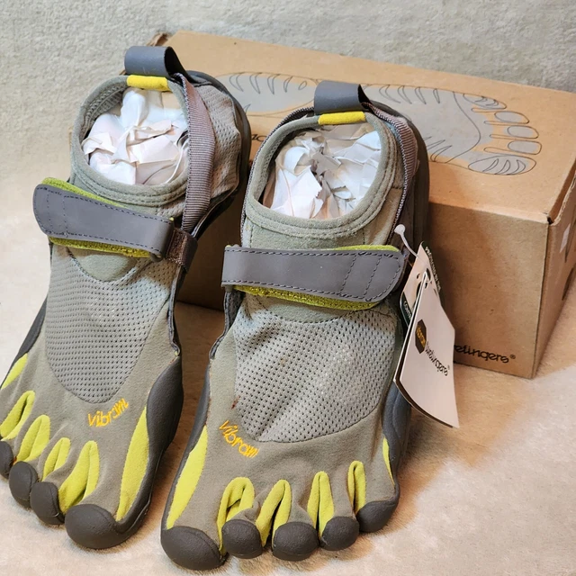 Vibram Fivefingers KSO Women's Running Shoes Gray Yellow W145 EU 37 US 7-7.5