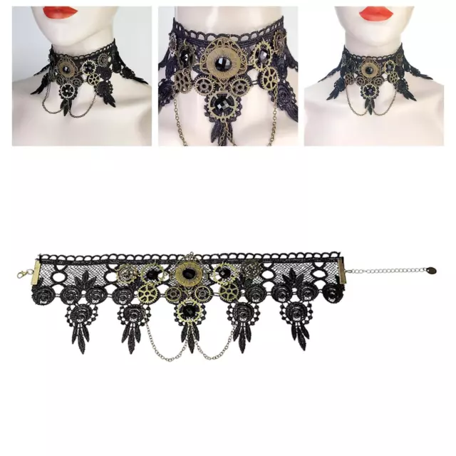 Spitze Gothic Choker Halskette, Punk Retro Vintage Viktorianisch Accessoires