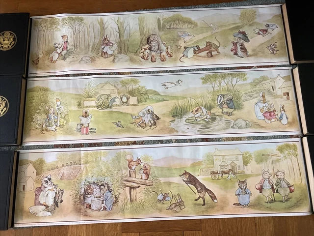 Beatrix Potter F. Warne 1977 Wall Frieze Borders A B C Peter Rabbit