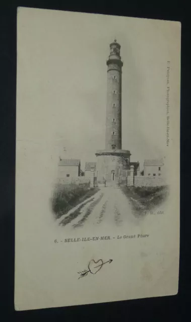 Cpa Carte Postale 1901 Bretagne Morbihan Belle-Ile-En-Mer Breizh Grand Phare
