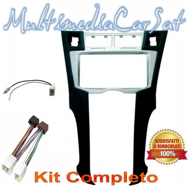 Mascherina Kit Cambio Autoradio 2DIN nero/argento TOYOTA YARIS '07-'12 - 3577