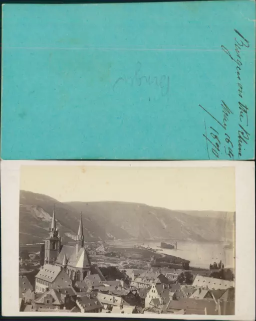 Allemagne, Deutschland, Bingen am Rhein, 1870 CDV vintage albumen -  Tirage al