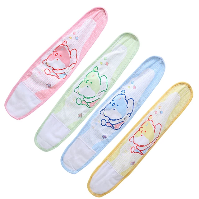 4 PCS INFANT Belly Band Baby Warmer Adjustable Newborn Cartoon £8.24