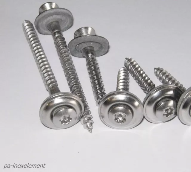 Vite per spazzaneve Torx viti per legno acciaio inox VA A2 4,5 mm 2 pezzi 15 mm sigillante