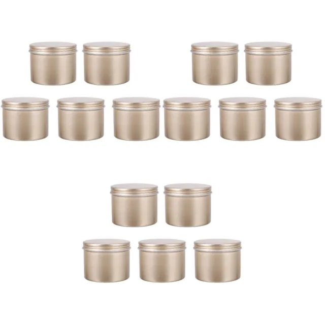 15 piezas vidrio de velas de Navidad latas de almacenamiento vaso de caramelo caja de chapa