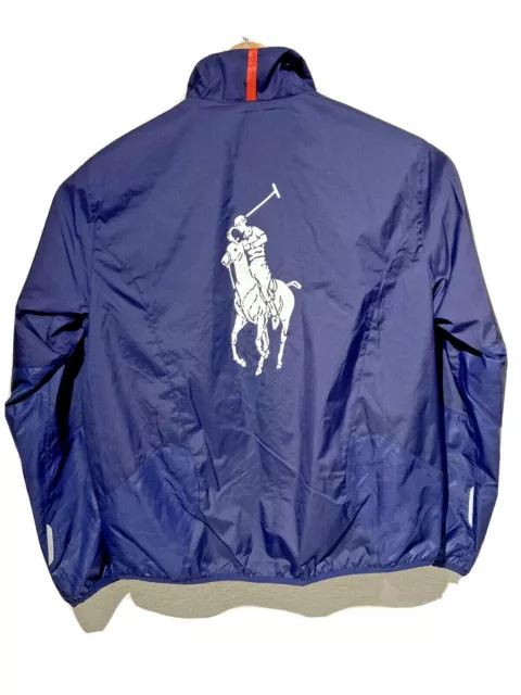 Polo Ralph Lauren Sport Mens Navy Performance Windbreaker Jacket Big Pony Sz M