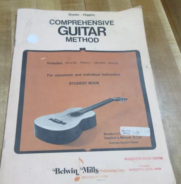 Comprehensive Guitar  Method Student Book Snyder Higgins 1971 pb  (fr)