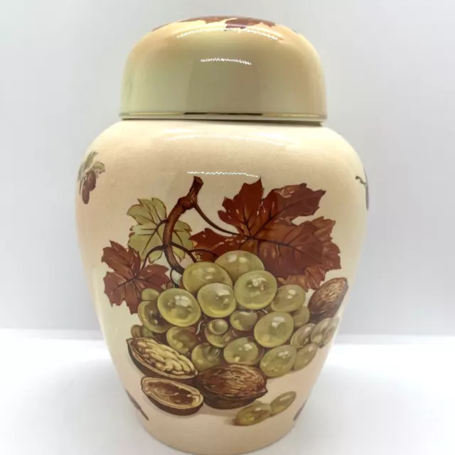 Royal Worcester Palissy Royale Collection Obst Ingwer Glas Urne Vase Topf Ornament