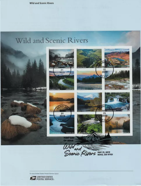US Sc 5381 Wild & Scenic Rivers Sheetlet 2019 USPS First Day Souvenir Page