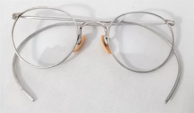 Antique Eyeglasses Spectacles T&P Ful Vue Vintage Silver Tone