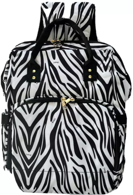 Baby Diaper Bag Backpack B/W With built in Bassinet/Crib Changing Station USB