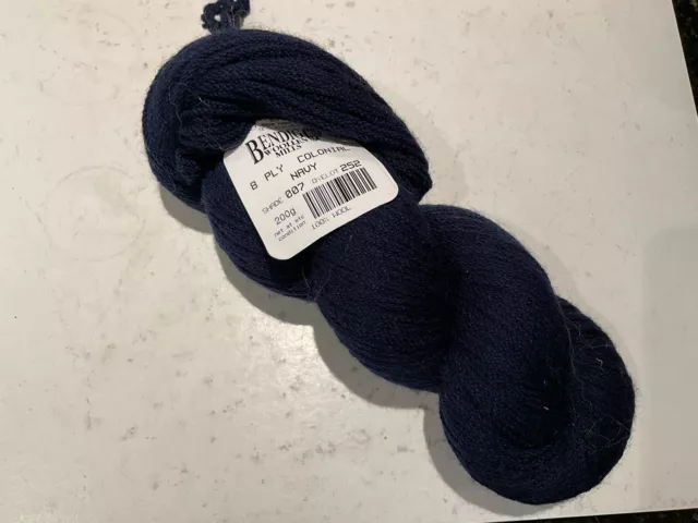 Bendigo Woollen Mills 8 Ply Navy Colonial 100 % Wool.