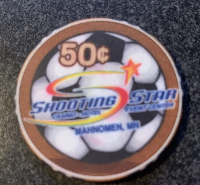 SHOOTING STAR Casino Hotel 50c Casino Chip Mahnomen Minnesota MN