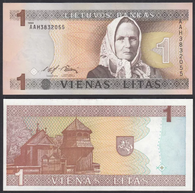 Litauen - Lithunia 1 Talonas Banknote 1994 Pick 53a UNC (1)    (31867