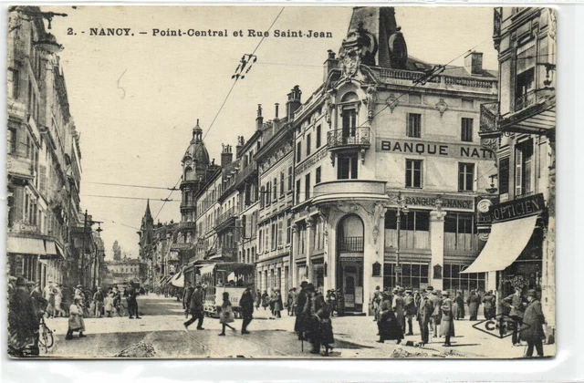 1 CPA 54 Meurthe et Moselle Nancy Point-Central et Rue Saint-Jean pcframix4567
