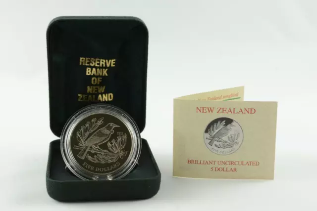 New Zealand - 1995 - Brilliant Uncirculated $5 Coin - Tui