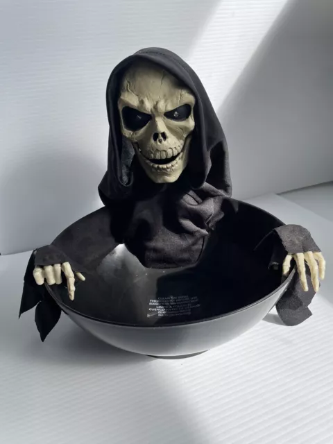 2007 Magic Powers Halloween Motion Animated Talking GRIM REAPER Candy Dish