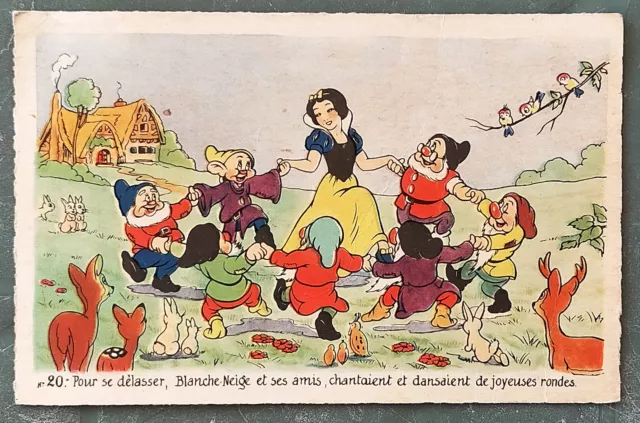 CP Carte Postale ancienne Walt Disney Blanche-Neige n° 20 Ed. Superluxe