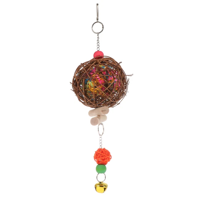 1pc gefärbter Papagei Biss Spielzeug kreativer Hängeschmuck Haustier Biss Widers