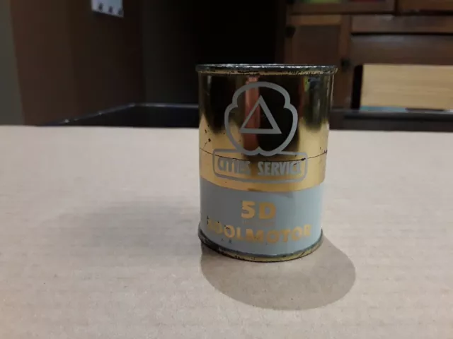 Cities Service Metal Tin 5 D Koolmotor Vintage Advertising Oil Can